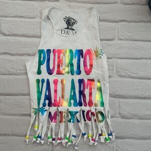 Baby Girls Size 1 (6 Months) D & M Puerto Vallarta Mexico Beach Tassel Shirt